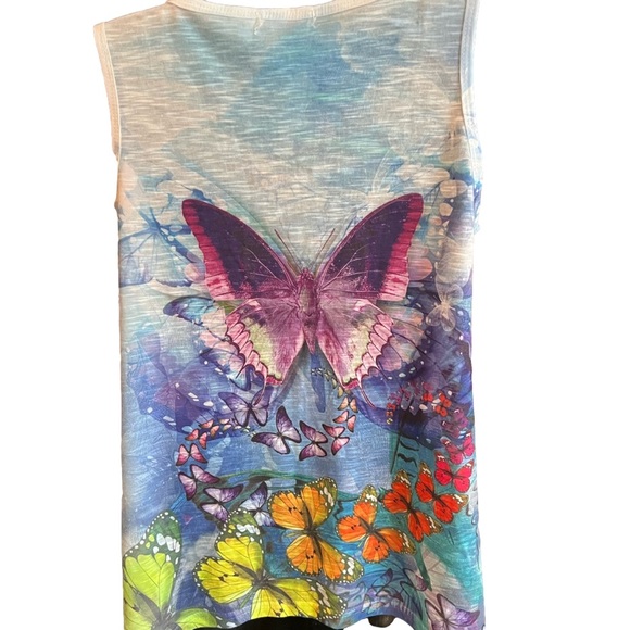 San Diego Animal Park, women’s embellished, butterfly, tank top, flowy size S - Picture 2 of 7